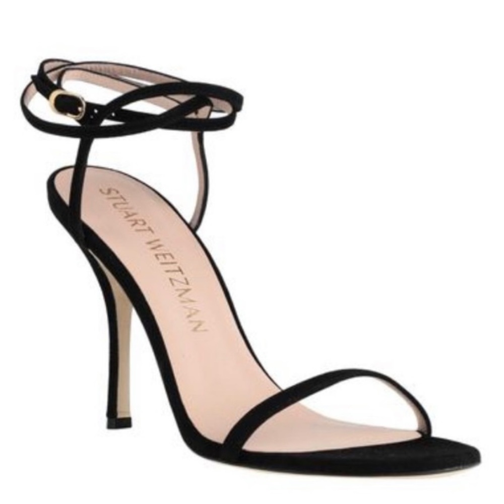 Stuart Weitzman Black Strappy Sandals